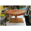 Image 2 : Wood Table w/ Raw Wood Top - 17 Tall x 29 Across
