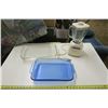Image 1 : Blender & 2 Large Glass Cake Pans