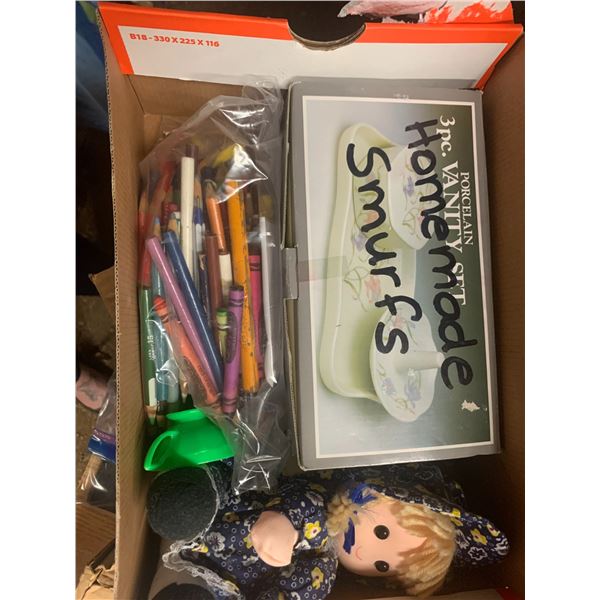 Kids box of items