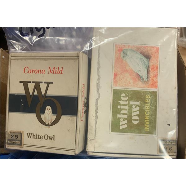 Vintage White Owl Cigarette Boxes