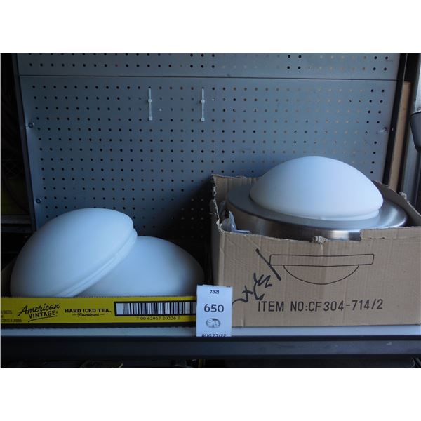 4 Light fixtures (3 globes)