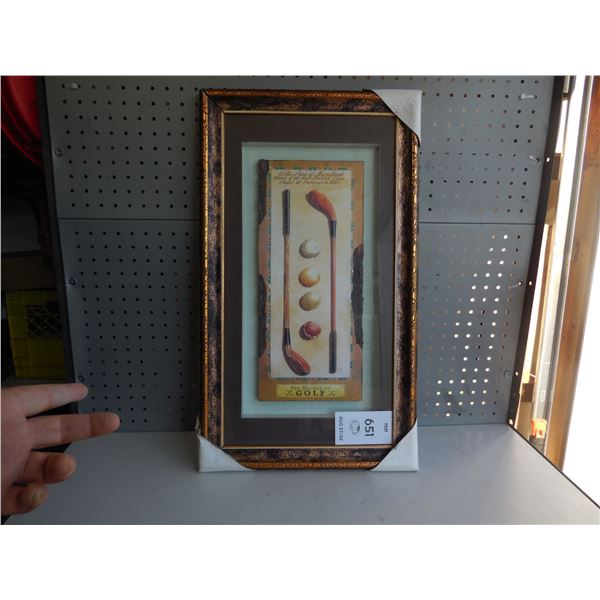 Golf picture shadow box