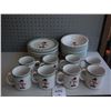 Image 1 : Box of Snowman small plates, bowls & cups