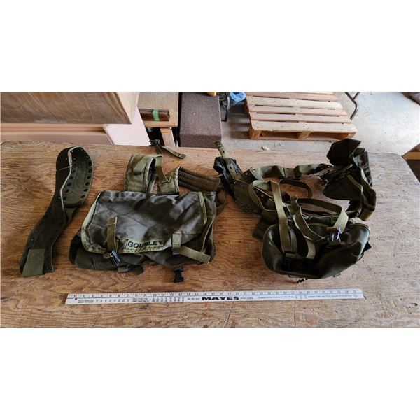 Set of 3, Army Backpack, Army Tool Belt, Extra Belt