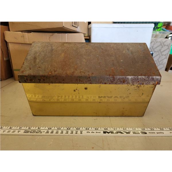 Gold Colored metal mail box