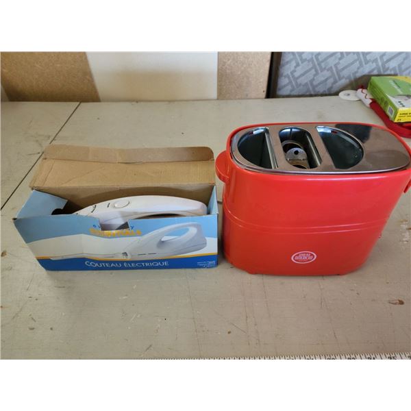 Hotdog Toaster and Electric Knife, no blade