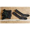 Image 1 : 6 pairs of black Mens crew socks, green trim