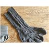 Image 2 : 4 Pairs of Mens Gray Winter wooly socks, navy trim
