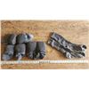 Image 1 : 7 pairs of gray Mens winter wooly socks, blue trim
