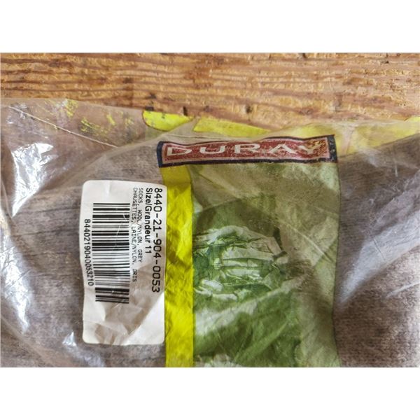 2 pairs of "Duray" new in bags, gray wooly socks