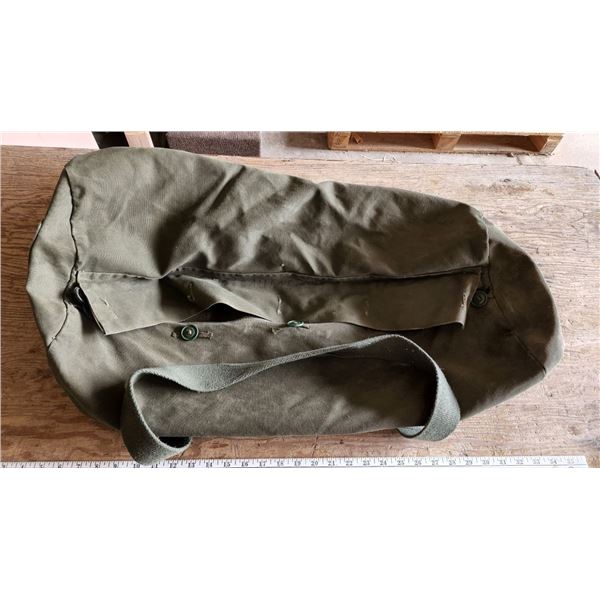 Large Army canvas Duffle bag, 3 small holes on bottom