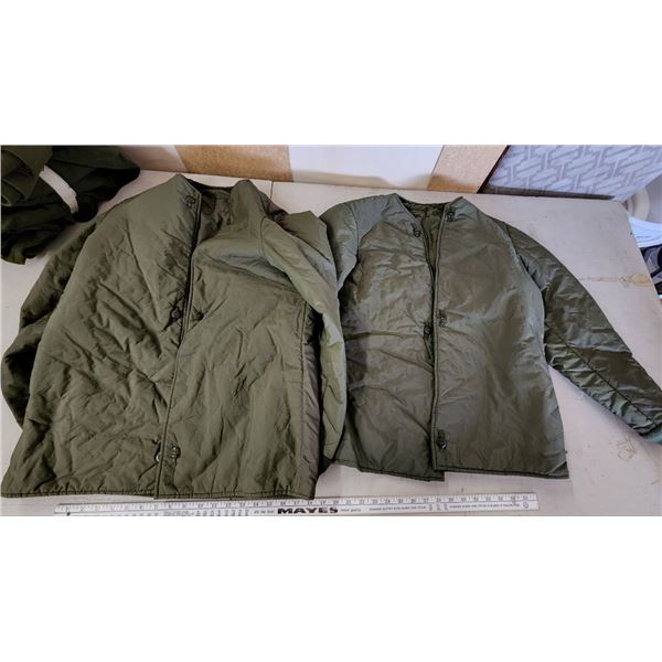 Set of 2, Army Liner coats, mens sz M/L
