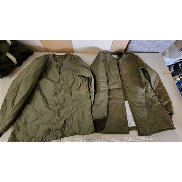 Set of 2, Army Liner coats, mens sz M/L
