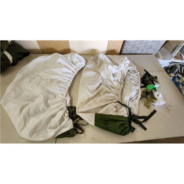 Set of 3, Army Backpack covers and Helmet covers