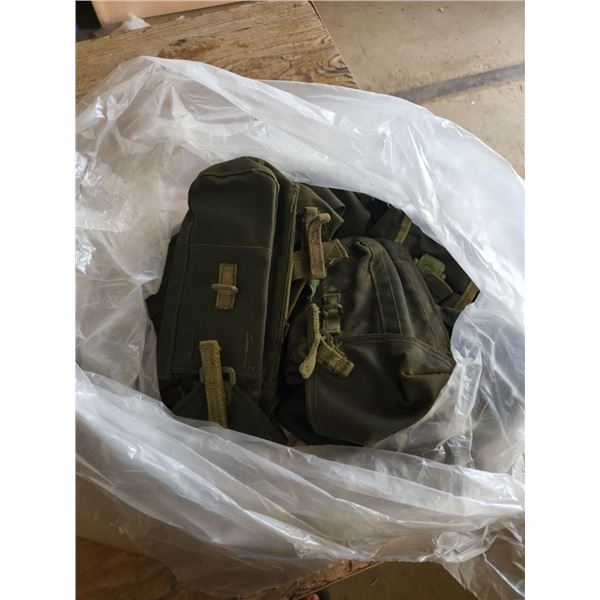 Lot of Miltary Utility Bags, plus a "Camelbak" Bio Chem bag