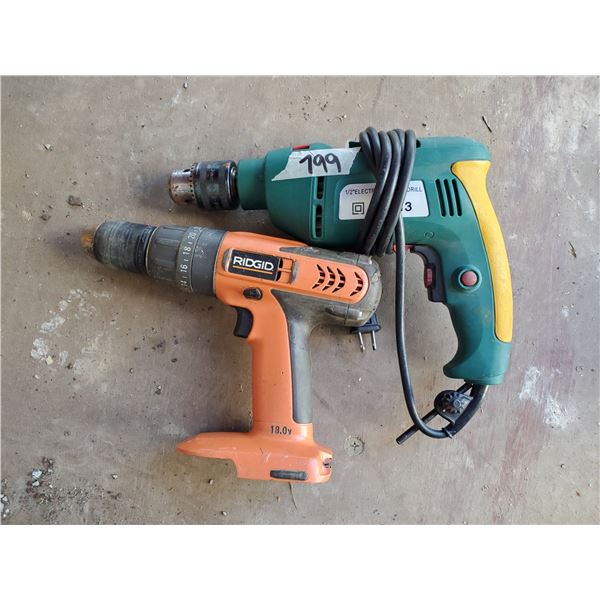 Rigid 1/2" drill & 1/2" hammer drill