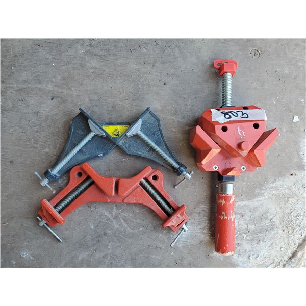 3 corner woodworking clamps