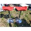 Image 2 : 2 red bar stools