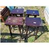 Image 1 : 4 wooden stools