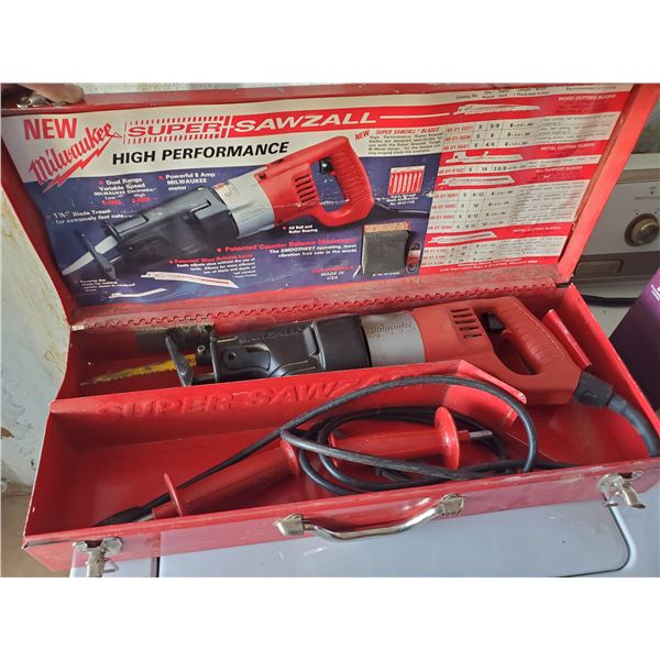 Milwaukee super sawzall in case