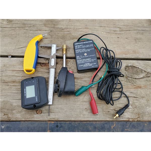 fox tester, micrometer, torch head