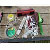 Image 1 : radio, iron, power bar, weedeater line, carwash brush