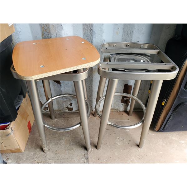 metal swivel bar stool bases & seats (for reupholstering)