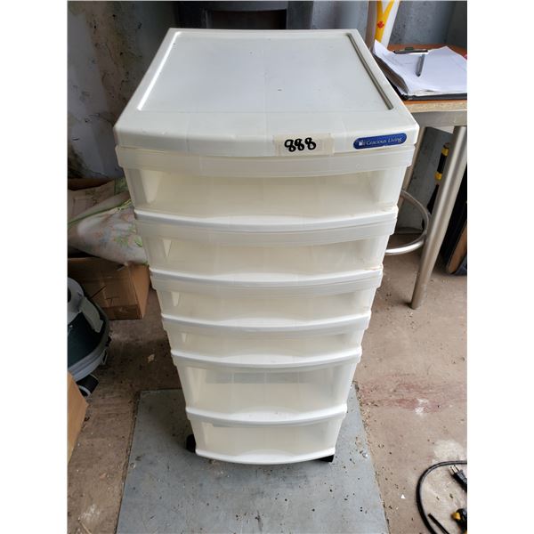 gracious living rolling storage tote