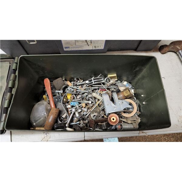 Army Ammunitions Box, filled with Misc Hardware