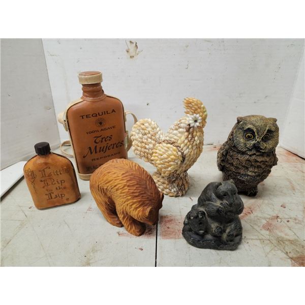 Assorted Statues and Bottles