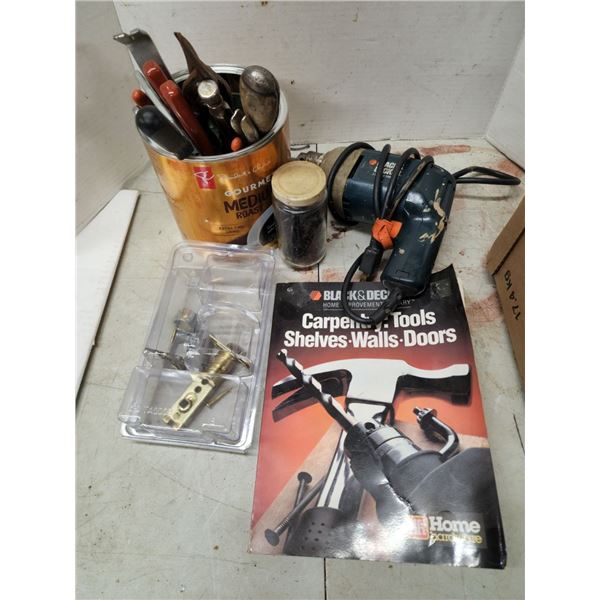 Box of Assorted Tools and Hardware