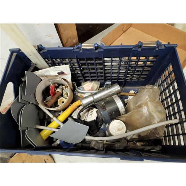 Crate filled with Misc Hardware, tools, etc