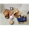 Image 1 : Lot of Baseball Gloves, Baseballs and Helmet