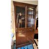 Image 1 : Wooden China Cabinet, Top Glass doors  H- 5ft 5" W-2ft 2" D-1ft 8"