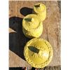 Image 2 : Set of 3, Yellow Ceramic Food Storage Jars/Containers 8", 6.5", 5"