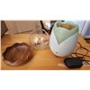 Image 1 : Assorted Household Items, "Young Living" Essential Oil Diffuser, Ash Tray and Glass Bowl