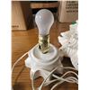 Image 4 : White Ceramic Christmas Tree Lamp, Working, Extra Bulbs