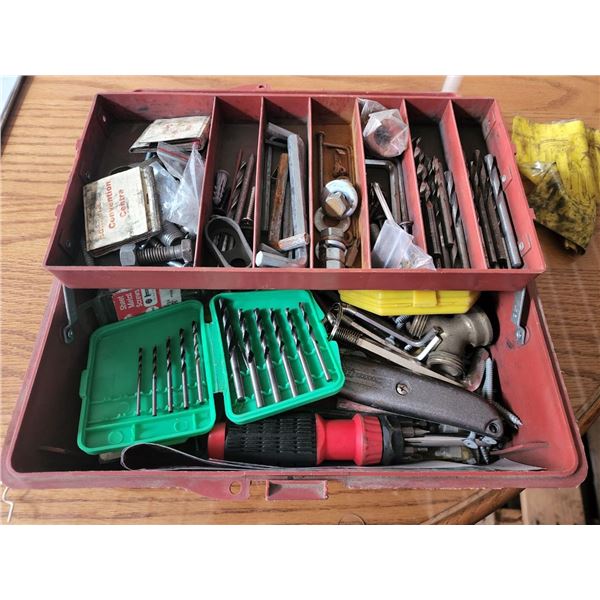 Tackle Box filled with Misc Tool Bits and other hardware