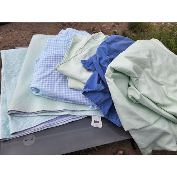 Lot of Assorted Twin Bed Sheets and Mattress Pads