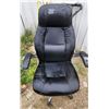Image 1 : Well Used Black Pleather Computer Chair