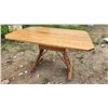 Image 1 : Small Brown Wooden Folding Table H-2ft 2" W-3ft D-2ft 8"