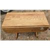 Image 2 : Small Brown Wooden Folding Table H-2ft 2" W-3ft D-2ft 8"