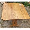 Image 3 : Small Brown Wooden Folding Table H-2ft 2" W-3ft D-2ft 8"