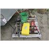 Image 1 : Pallet of misc, tools, jack, shovel.