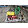 Image 2 : Pallet of misc, tools, jack, shovel.