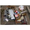 Image 1 : pallet of misc, bearings, tools , ag parts,filters, table saw.