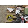 Image 6 : pallet of misc, light bulbs, ag parts, compressor parts, electrical items
