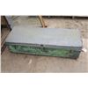 Image 2 : old green metal tool box, well used.
