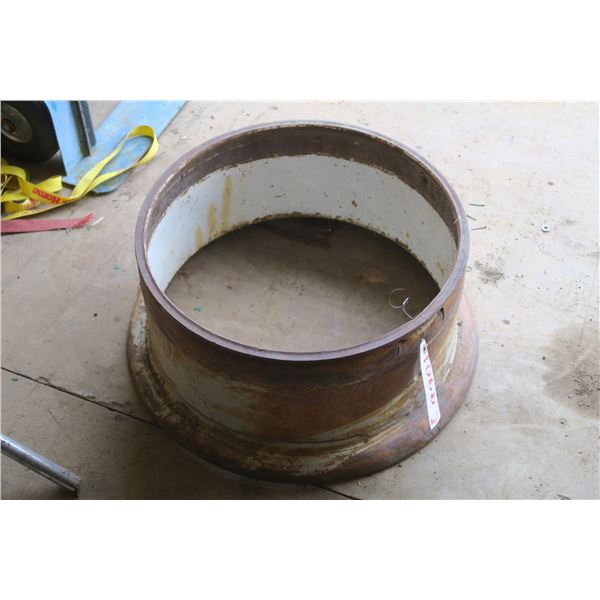 white tractor rim for fire pit.