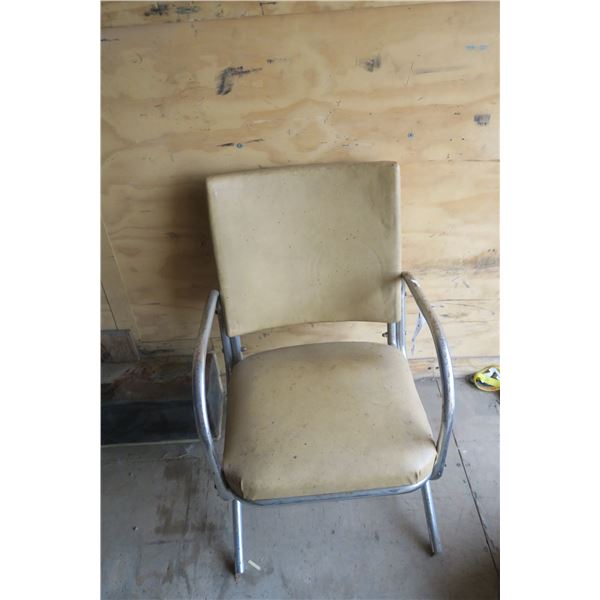 cream & chrome chair